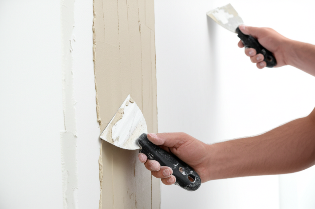 Professional repairing drywall in Manhattan Beach home